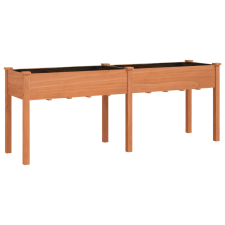 vidaXL barna tömör fenyőfa kerti ültetőláda béléssel 203x53x76 cm (364240) kerti tárolás