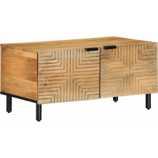 vidaXL barna tömör mangófa dohányzóasztal 80 x 50 x 40 cm (4017725) bútor