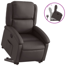 vidaXL barna valódi bőr felállást segítő dönthető fotel (3204263) bútor