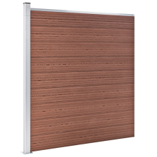 vidaXL barna WPC kerítéspanel 175 x 186 cm  (49068) építőanyag