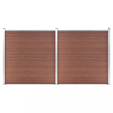 vidaXL Barna WPC kerítéspanel 353 x 186 cm kerti bútor