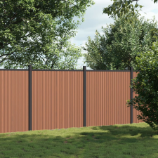 vidaXL barna WPC kerítéspanel 353 x 186 cm építőanyag