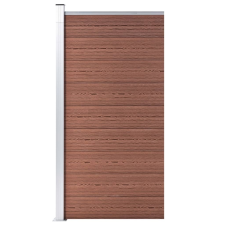 vidaXL barna WPC kerítéspanel 95 x 186 cm kerti bútor