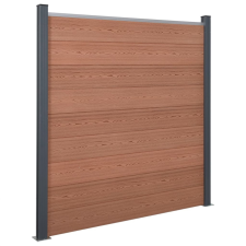 vidaXL barna WPC kerítéspanelszett 180 x 186 cm kerti bútor