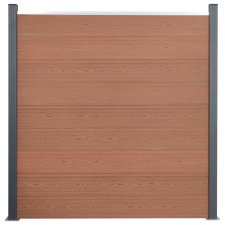 vidaXL barna WPC kerítéspanelszett 180 x 186 cm (3211826) építőanyag