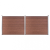vidaXL barna WPC kerítéspanelszett 353 x 146 cm