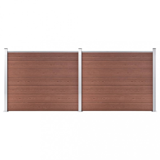 vidaXL barna WPC kerítéspanelszett 353 x 146 cm kerti bútor