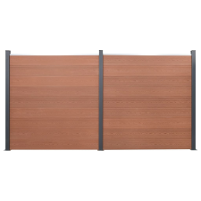 vidaXL barna WPC kerítéspanelszett 353 x 186 cm építőanyag