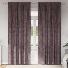 vidaXL Bársony Függöny 2 db fémgyűrűs Barna 245x140 cm lakástextília