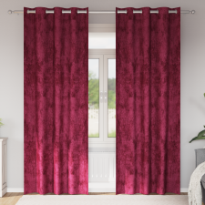 vidaXL bársonyfuggonyok 2 db Szemfüggönnyel Burgundi vörös 225x140 cm lakástextília