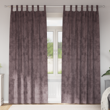 vidaXL Bársonyfuggyony 2 db Gombfüllel Barna 245x140 cm lakástextília
