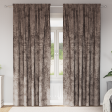 vidaXL bársonyos függöny 2 db szemgombokkal, Kávébarnás 225x140 cm lakástextília