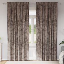 vidaXL bársonyos függöny 2 db szemgombokkal, Kávébarnás 225x140 cm lakástextília