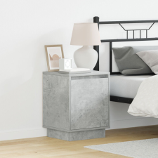 vidaXL Beton szürke éjjeli szekrény beépített LED világítással 39x34.5x50 cm bútor