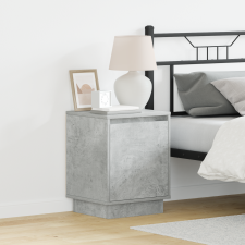 vidaXL Beton szürke éjjeli szekrény beépített LED világítással 39x34.5x50 cm bútor