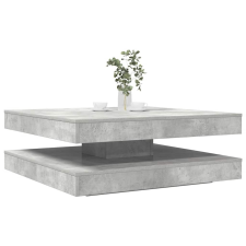 vidaXL betonszürke dohányzóasztal 360 fokban forgatható 90x90x34,5 cm bútor