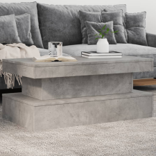 vidaXL betonszürke dohányzóasztal LED-lámpákkal 90x50x40 cm bútor