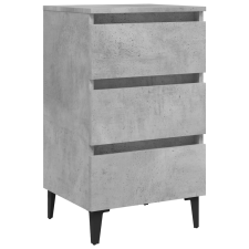vidaXL betonszürke éjjeliszekrény fémlábakkal 40 x 35 x 69 cm (805913) bútor