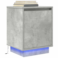vidaXL betonszürke éjjeliszekrény LED-világítással 38x34x50 cm bútor