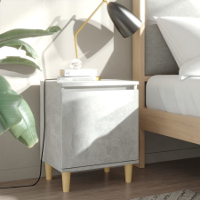 vidaXL betonszürke éjjeliszekrény tömör fa lábakkal 40 x 30 x 50 cm bútor