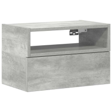 vidaXL betonszürke falra szerelhető éjjeliszekrény 45 x 26 x 28,5 cm (858602) bútor