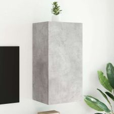 vidaXL betonszürke falra szerelhető TV-szekrény LED-del 40,5x35x80 cm bútor