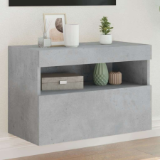 vidaXL betonszürke falra szerelhető TV-szekrény LED-del 60x30x40 cm bútor
