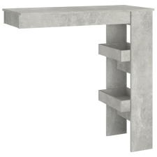 vidaXL betonszürke fatermék fali bárasztal 102 x 45 x 103,5 cm (811785) bútor