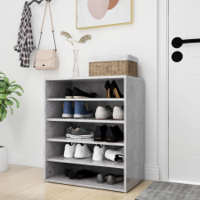 vidaXL betonszürke forgácslap cipősszekrény 60 x 35 x 70 cm bútor
