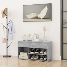 vidaXL betonszürke forgácslap cipőtároló pad 80 x 30 x 45 cm bútor