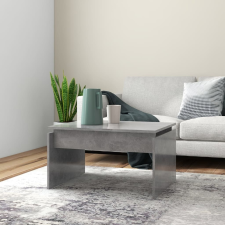vidaXL betonszürke forgácslap dohányzóasztal 68 x 50 x 38 cm bútor