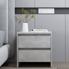 vidaXL betonszürke forgácslap éjjeliszekrény 45 x 34,5 x 44,5 cm bútor