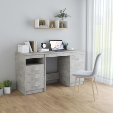 vidaXL betonszürke forgácslap íróasztal 140 x 50 x 76 cm íróasztal