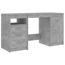 vidaXL betonszürke forgácslap íróasztal 140 x 50 x 76 cm (3054784) bútor