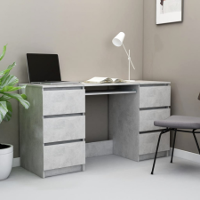 vidaXL betonszürke forgácslap íróasztal 140 x 50 x 77 cm íróasztal