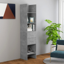 vidaXL betonszürke forgácslap könyvszekrény 40 x 35 x 180 cm bútor