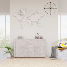 vidaXL Betonszürke forgácslap tálalószekrény 120 x 36 x 69 cm bútor