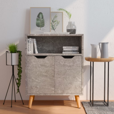 vidaXL betonszürke forgácslap tálalószekrény 60 x 30 x 72 cm bútor