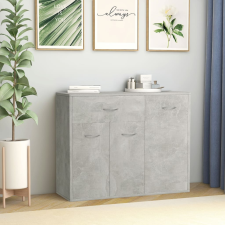 vidaXL betonszürke forgácslap tálalószekrény 88 x 30 x 70 cm bútor