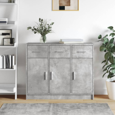 vidaXL betonszürke forgácslap tálalószekrény 91x28x75 cm bútor