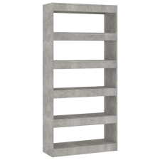 vidaXL betonszürke forgácslap térelválasztó könyvszekrény 80x30x166 cm (811722) bútor