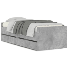 vidaXL betonszürke kisméretű egyszemélyes ágykeret 75 x 190 cm (3207360) ágy és ágykellék