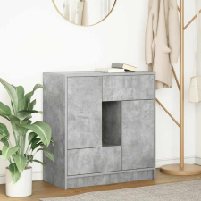 vidaXL Betonszürke komód fiókokkal és ajtókkal 70,5x34x74,5 cm bútor