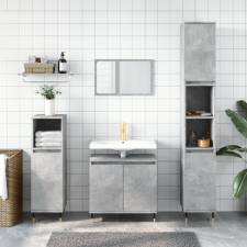 vidaXL betonszürke műfa fürdőszobaszekrény 58x33x60 cm fürdőszoba bútor