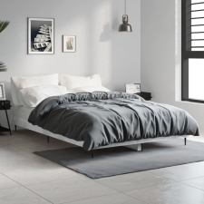 vidaXL betonszürke szerelt fa ágykeret 120 x 190 cm ágy és ágykellék