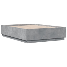 vidaXL betonszürke szerelt fa ágykeret 135 x 190 cm (3209740) ágy és ágykellék