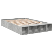 vidaXL betonszürke szerelt fa ágykeret 160 x 200 cm ágy és ágykellék