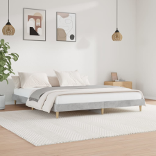 vidaXL Betonszürke szerelt fa ágykeret 180 x 200 cm ágy és ágykellék