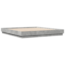 vidaXL betonszürke szerelt fa ágykeret 200 x 200 cm (3209831) ágy és ágykellék