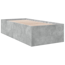 vidaXL betonszürke szerelt fa ágykeret 75 x 190 cm (3280982) ágy és ágykellék